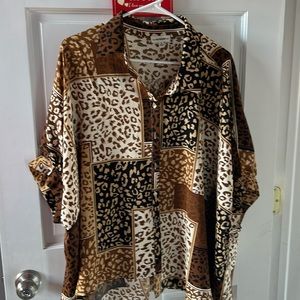 Ee:some silky leopard top brand new without tags